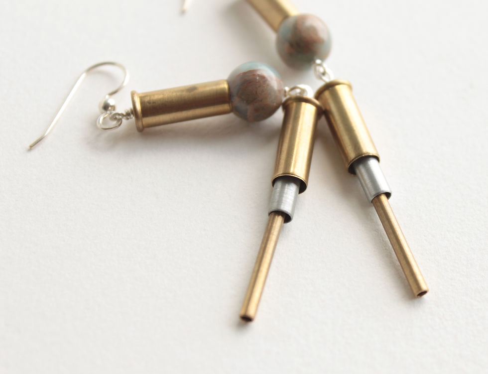 Thumbnail: African Opal Bottomed Casing Earrings