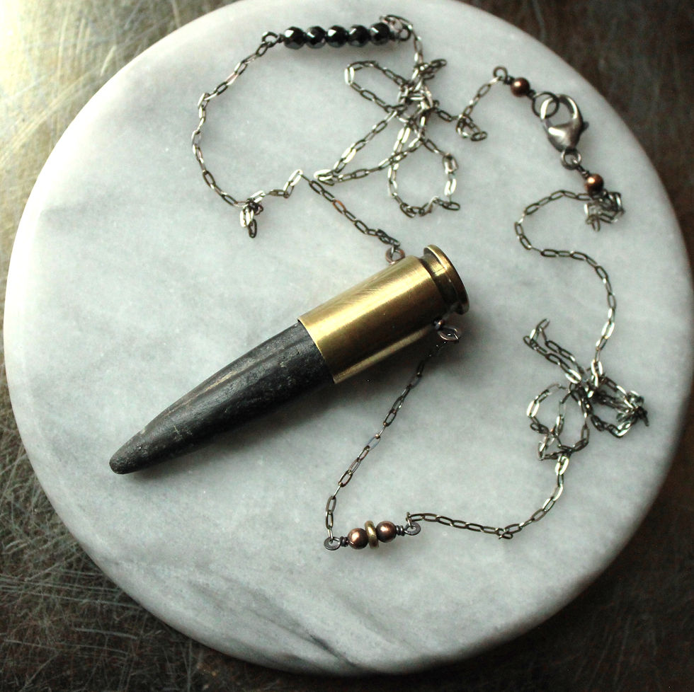 Thumbnail: Impacted Belemite Bullet Layering Necklace