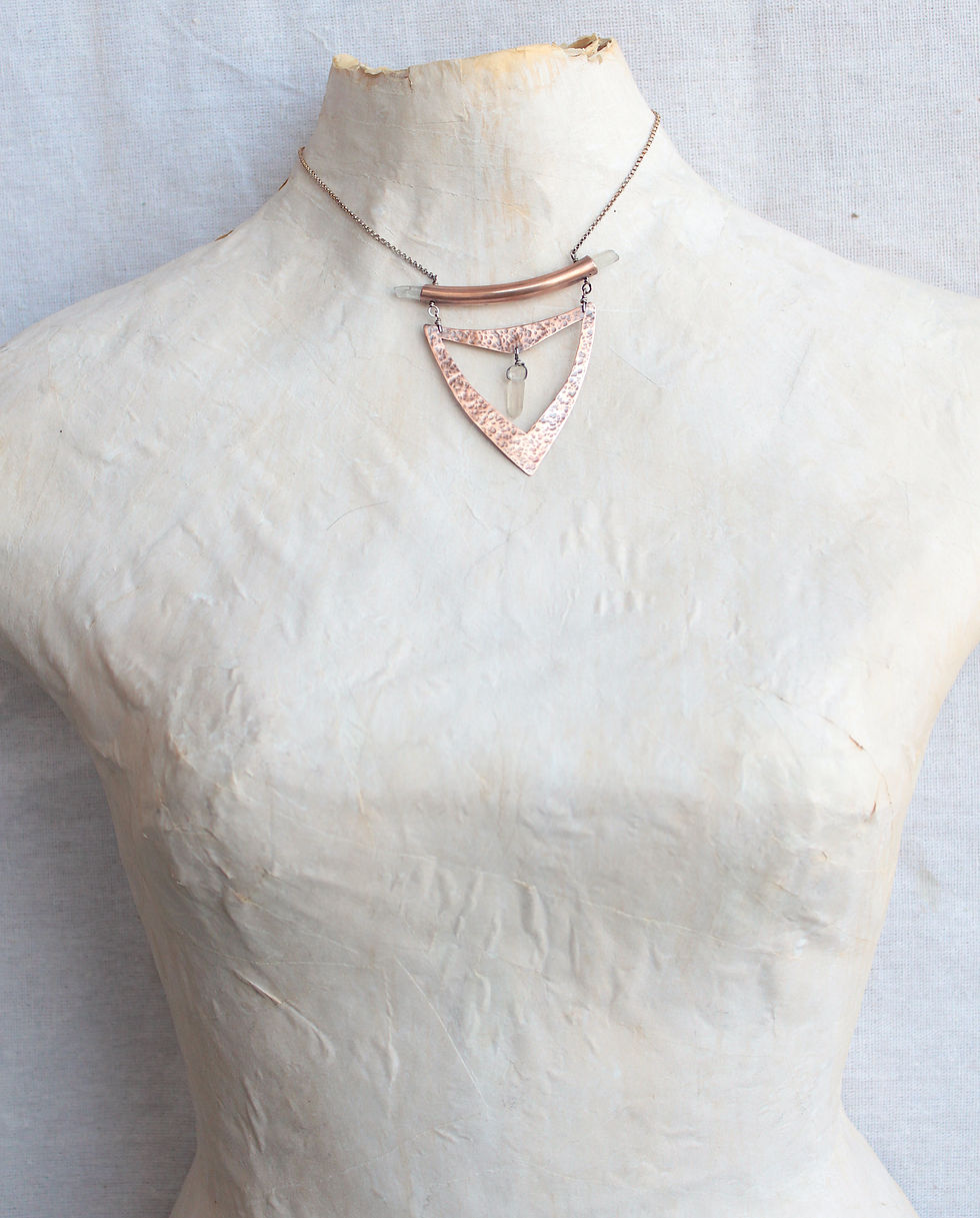 Thumbnail: Femme Crystal Warrior Necklace in Copper