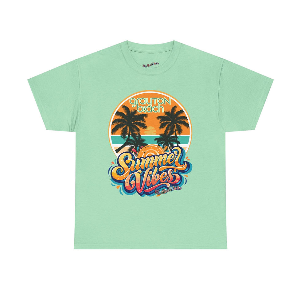 Thumbnail: Grayton Beach Summer Vibes T-Shirt - Retro Circle Design