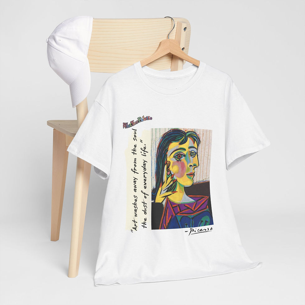 Thumbnail: Picasso Inspirational T-Shirt - "Art Washes Away..."