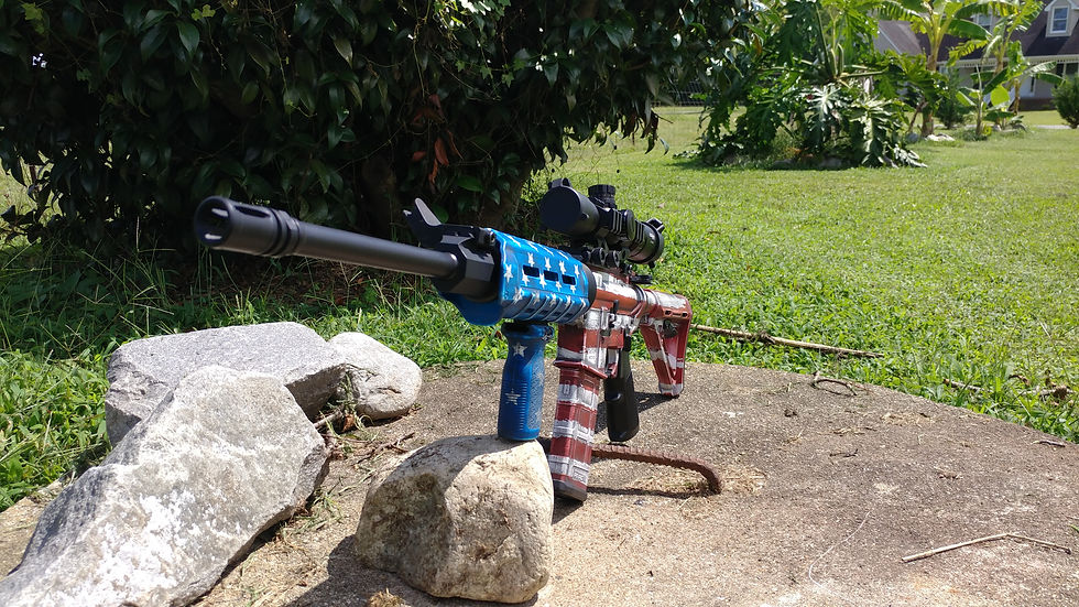 Cerakote US Flag Red/White/Blue with Black distress
