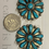 Thumbnail: HANDMADE Natural Kingman Turquoise & Sterling Silver CLUSTER Earrings