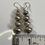 Thumbnail: STAMPED Handmade Graduated Pearl Dangle Sterling Silver Earrings