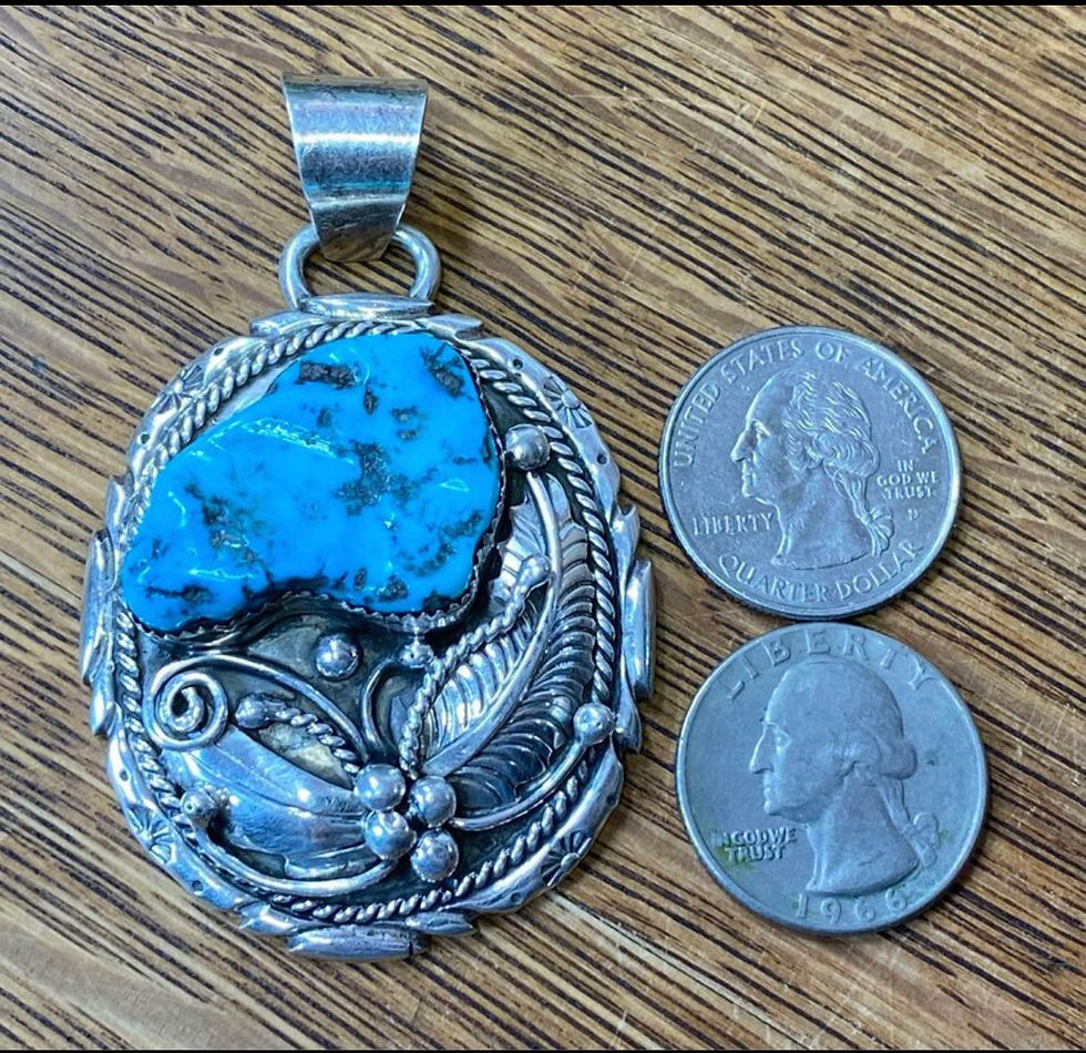 Thumbnail: Traditional Navajo "Sleeping Beauty" & Sterling Silver Pendant