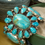 Thumbnail: "MONA LISA" Turquoise Triple Cluster & Sterling Silver Cuff
