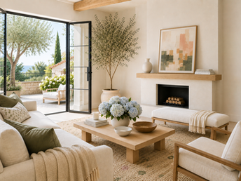 Bright Modern European living room showing how thoughtful design creates a cohesive, beautifully styled home.