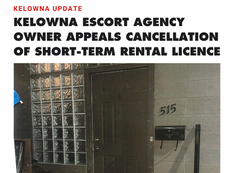 A Kelowna escort agency owner will ask city council to reinstate the licence for a neighbouring short-term rental that city staff say was being used as an extension of the adult services business.