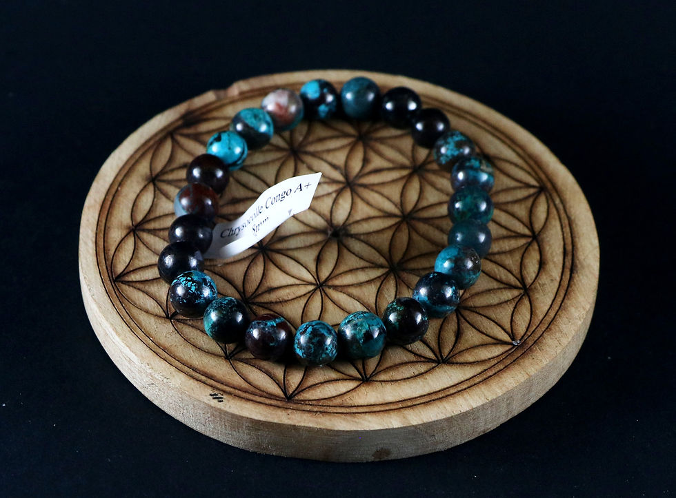 Bracelet en Chrysocolle 8mm A+ Congo