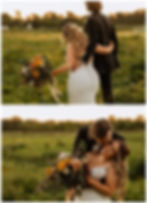 Bride & Groom Meadow Couples Wedding Day Sunset Portraits at Johnsons Locust Hall Farm, NJ - Photos by Sara Fitz Co