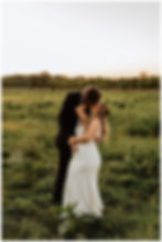 Bride & Groom Meadow Couples Wedding Day Sunset Portraits at Johnsons Locust Hall Farm, NJ - Photos by Sara Fitz Co