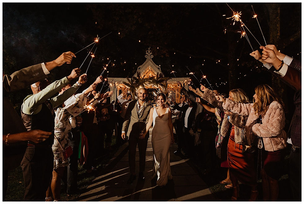 Sparklers Boho Autumn Wedding Terrain at Styer's, Glen Mills PA
