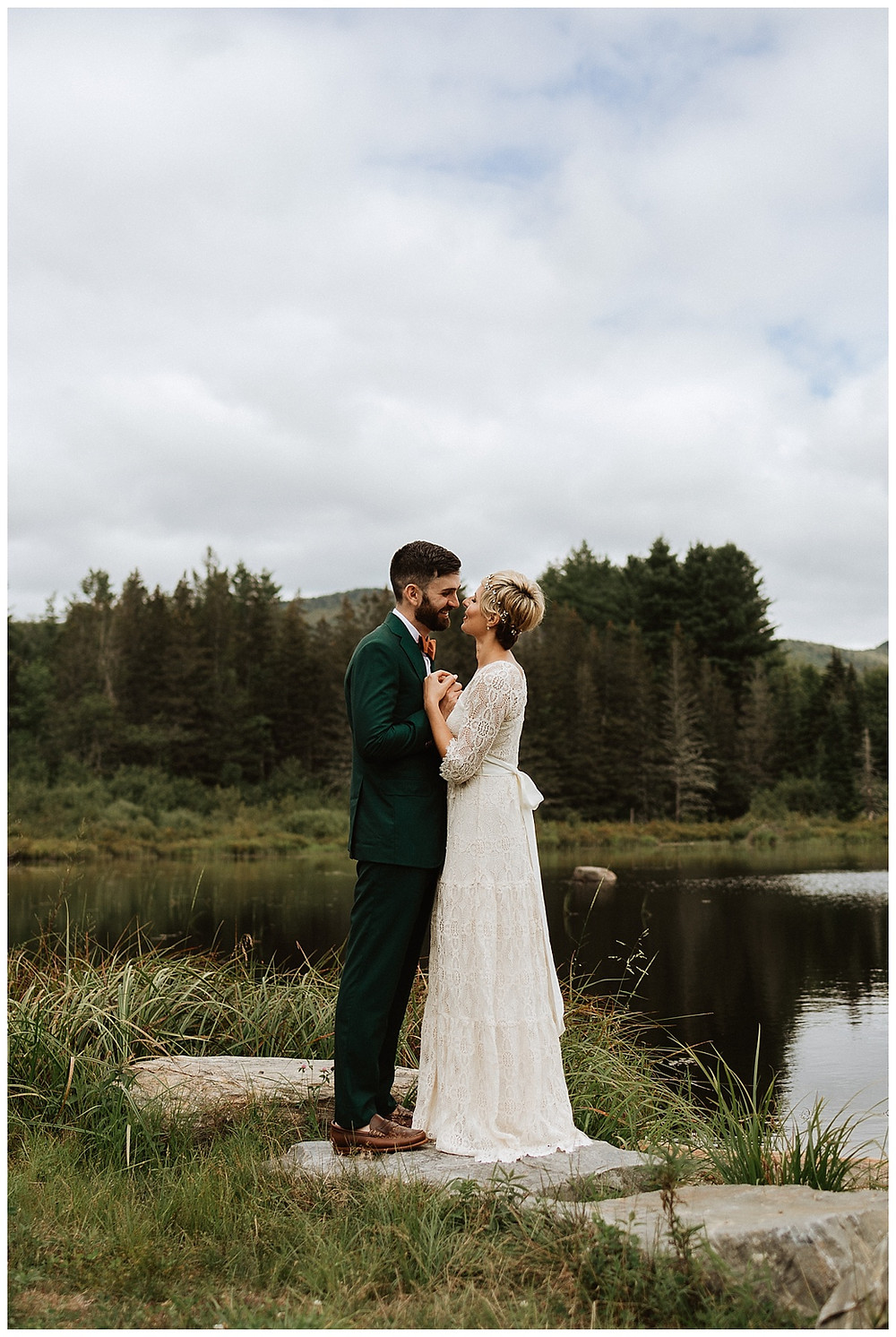 Vermont Mountain Bride & Groom Portraits