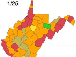 15 W.Va. Counties Remain Red Today