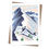 Thumbnail: greetings card of Striding Edge path on Helvellyn mountain in the Lake District in winter blues and pinks