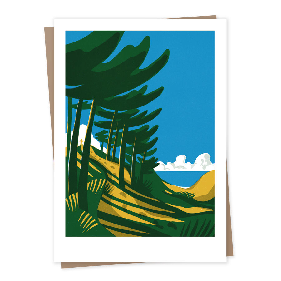 Thumbnail: Formby Pines | vintage beach travel poster art print