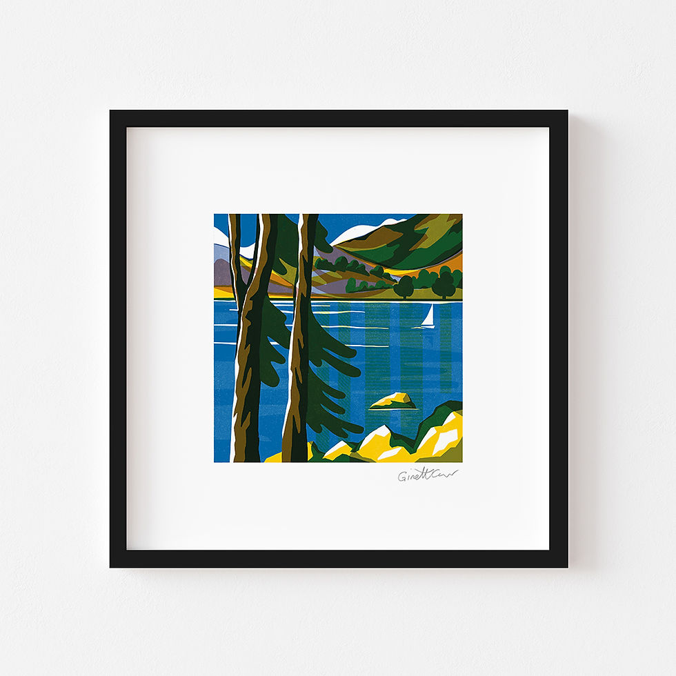 Thumbnail: Sail Away in the Lake District | vintage-style travel poster art print