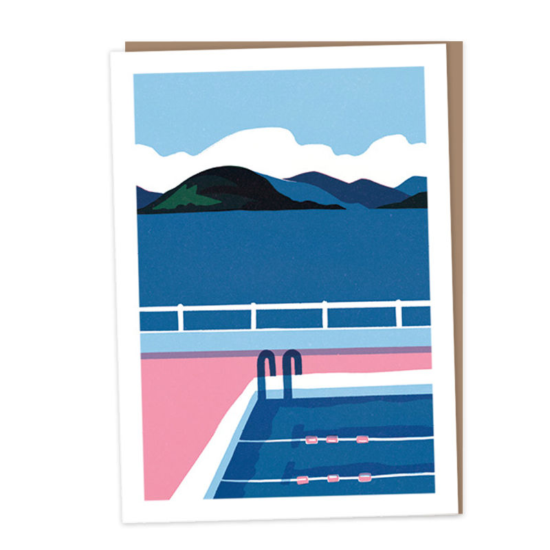 Thumbnail: Gourock Outdoor Pool | landscape art print