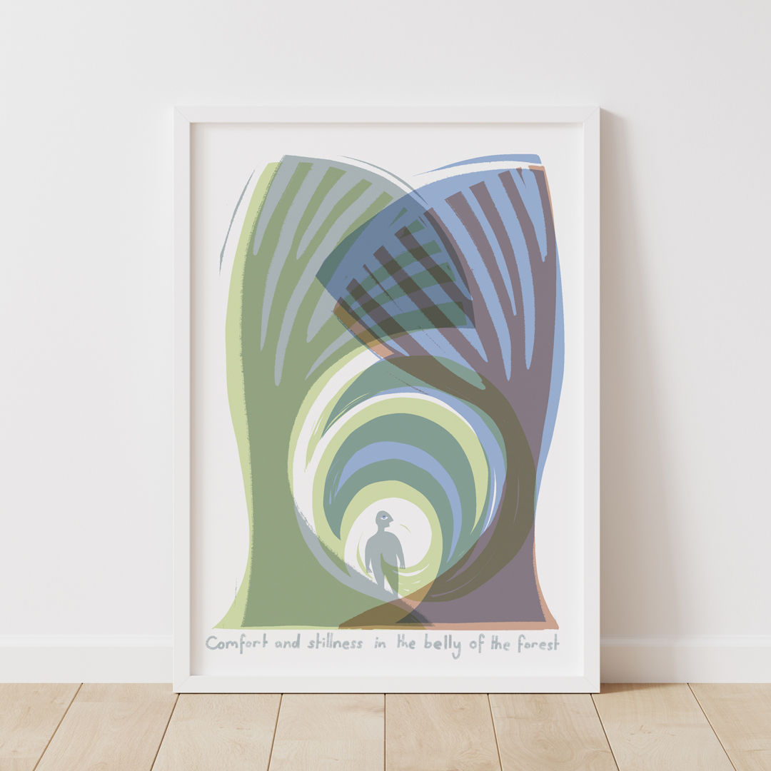 In the belly of the forest | Nature connection poster art print