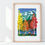 Thumbnail: Screenprint in a frame of red and yellow maple trees in Whistler Canada by Ginette Guiver