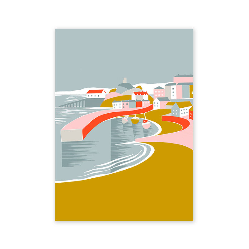 Thumbnail: Tenby landscape vintage travel poster art print