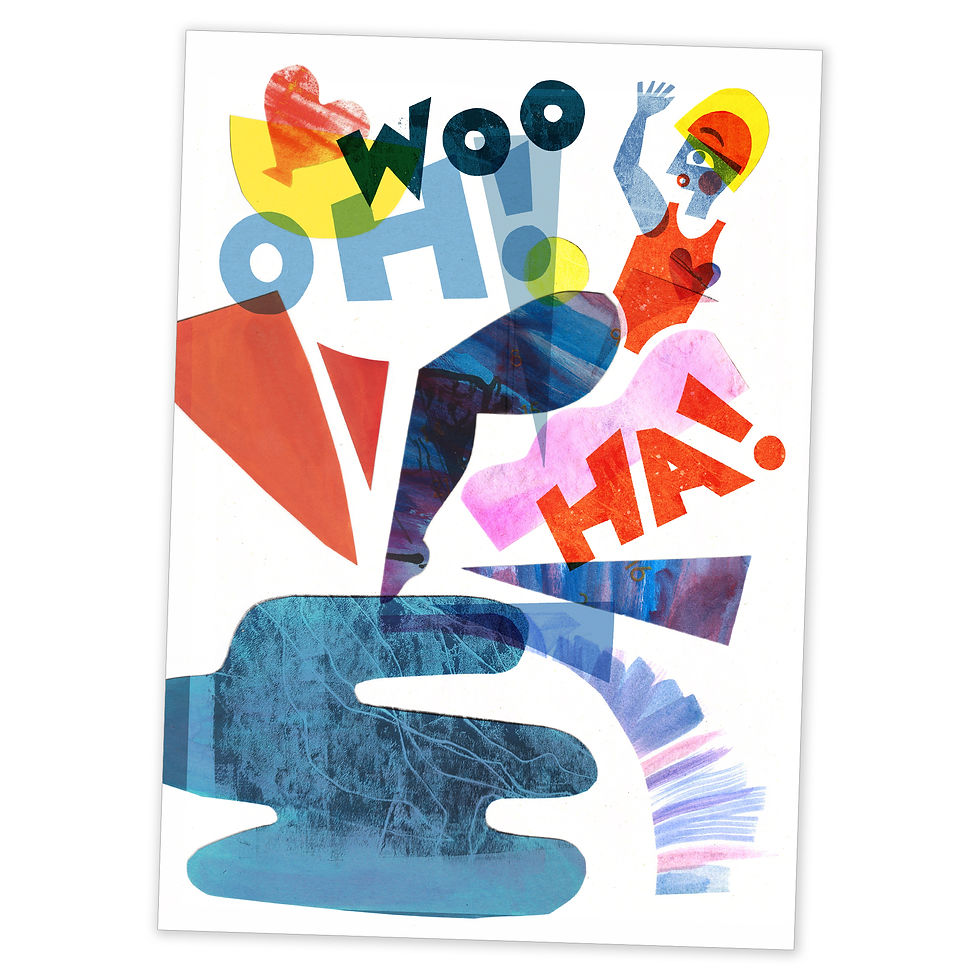 The Cold Water Swimmer | Nature connection poster art print