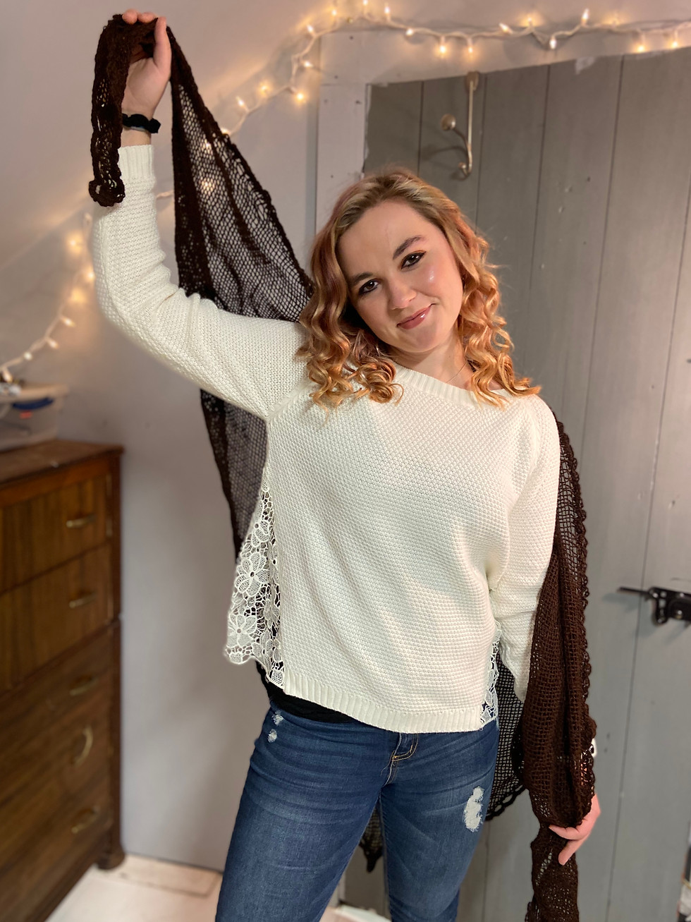 Thumbnail: copy of Flowing Alpaca Shawl