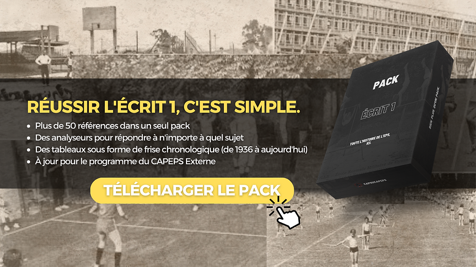 Réussir le CAPEPS, écrit 1, capeps, programme du CAPEPS