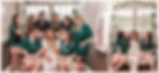 bridesmaids matching green robes shorts bride white pajamas getting ready christmas Indian Springs South Jersey Wedding Country Club Marco's