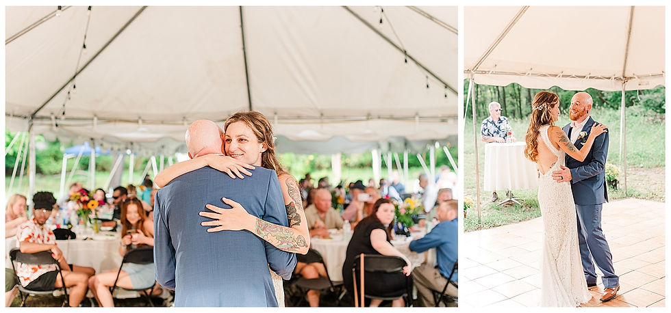 Backyard BOHO pizza cutting wedding DIY south Jersey