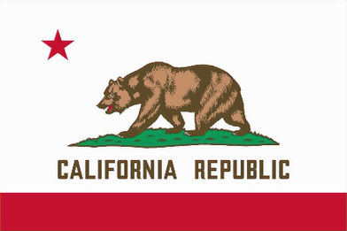 Flag of California, known as the Bear Flag, featuring a grizzly bear, red star, and the words 'California Republic,' representing locations where MD Marine Electric has completed marine electrical projects.