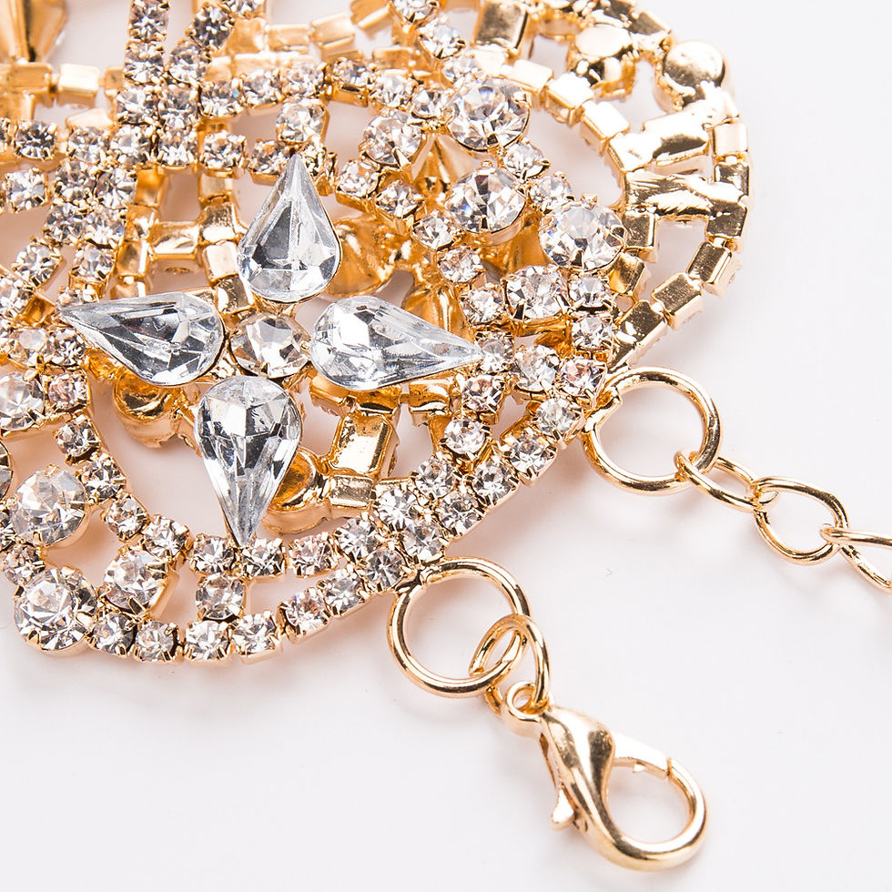 Thumbnail: Fashion Alloy Rhinestone Necklace Flowers