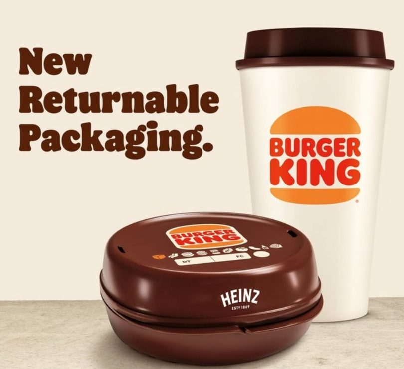 Vajilla reusable en Burger King UK