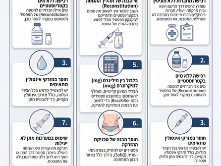 10 הטעויות הנפוצות ביותר בשימוש בפפטידים