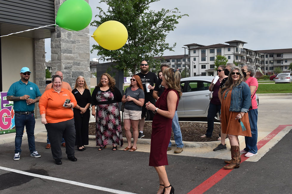 Heather at the KACC Ribbon cutting for Tropical Smoothie Cafe