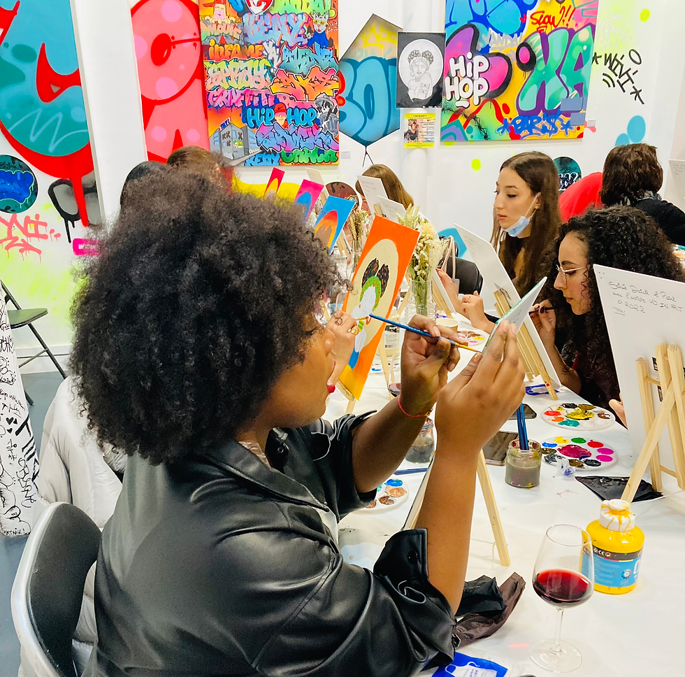Drink and paint : Concentration...