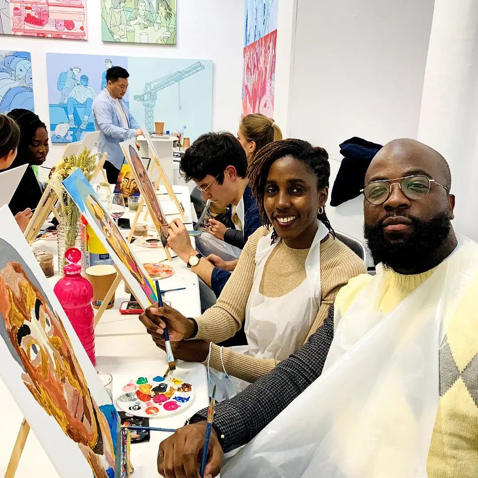 Drink and Paint : Un couple ravi