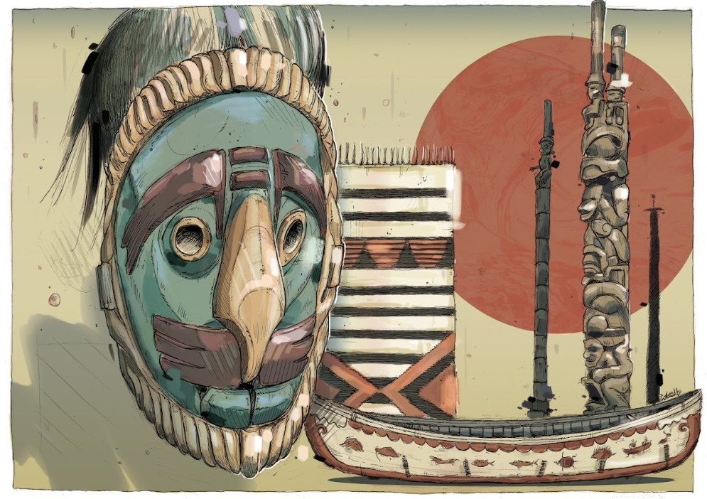 MASQUE  (PRINT) - COBALT - Expo RETROSPECTIVE 2016-2026