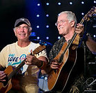 Jimmy Buffett tribute artist Barrie Cunningham with his brother singer-songwriter Tom Cunningham