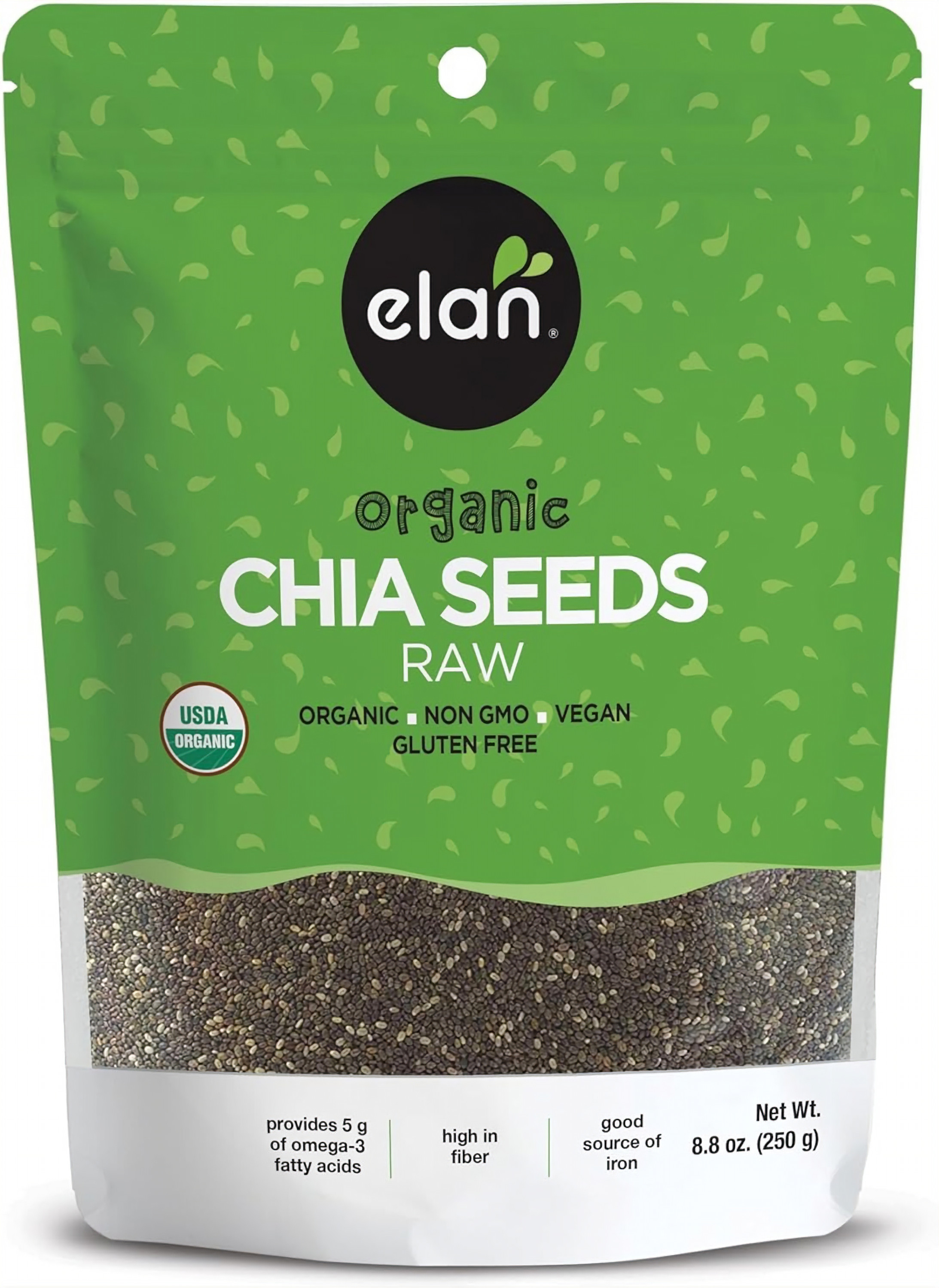 Organic Chia Seeds, 8.8 oz, Natural Raw Black Chia Seeds, Plant-Based, Non-GMO,