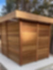 Modern cedar wood outdoor structure