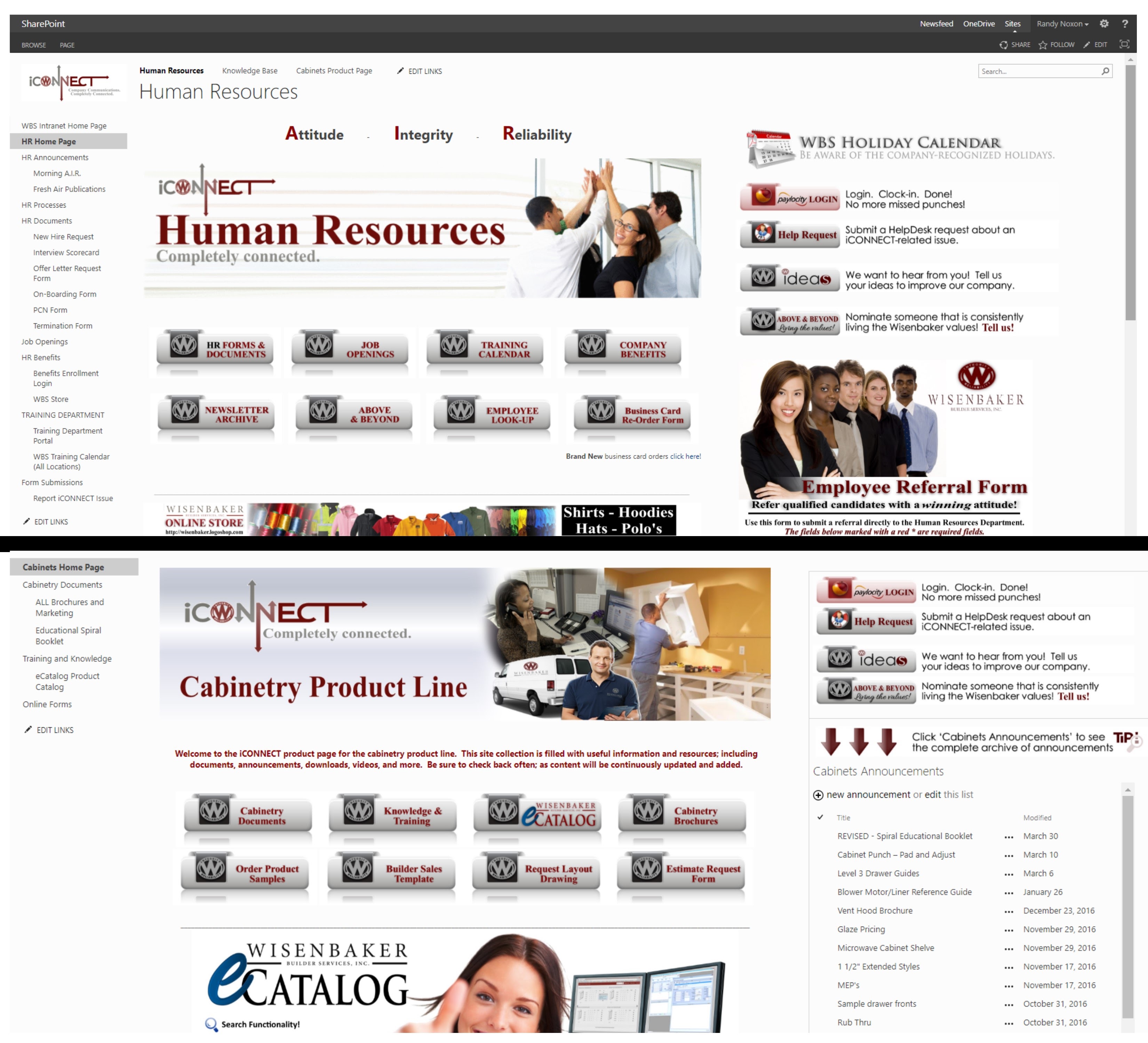 Individual Department TeamSites