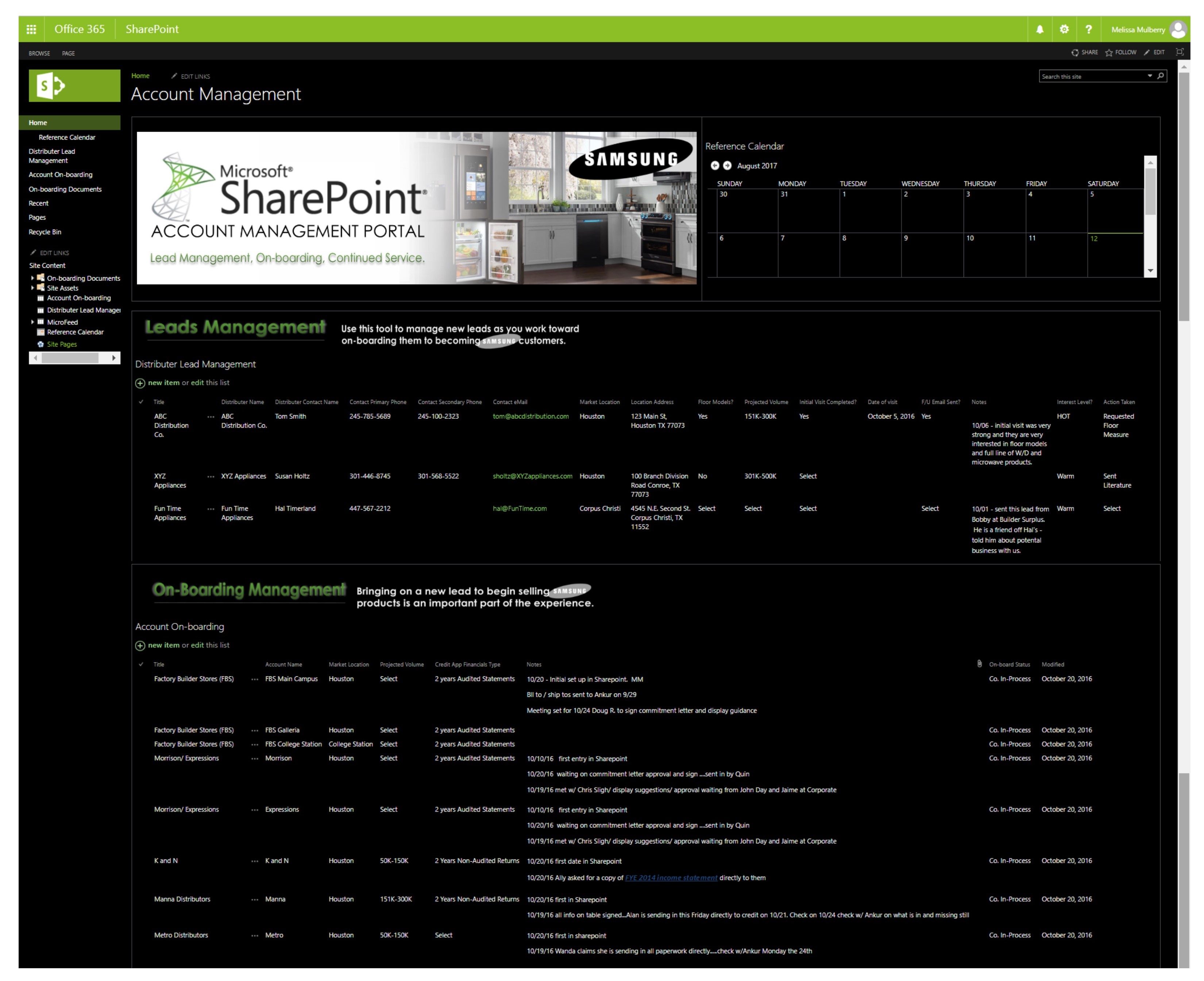 Sales Account Management