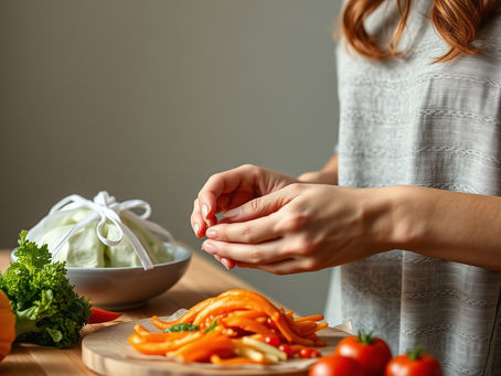 a woman cooking healthy food