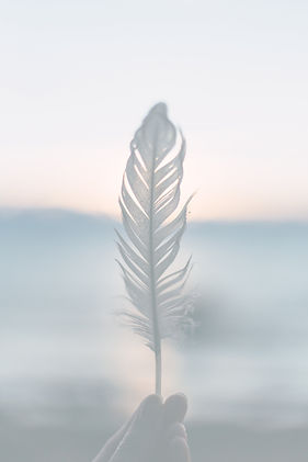 tilt shift lens photography of person holding white feather_edited.jpg
