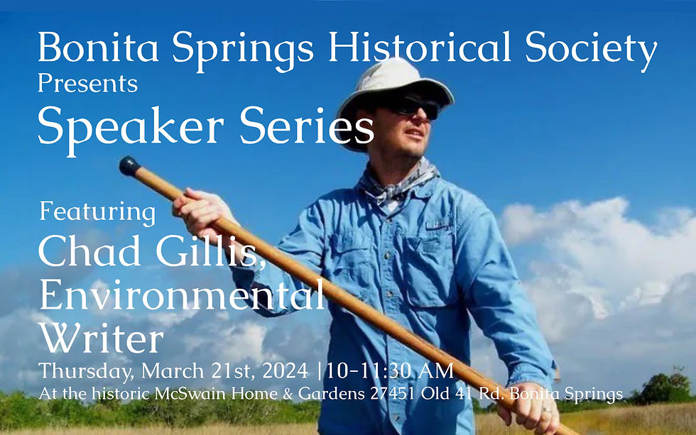 Speaker Series Featuring Chad Gillis, Environmental Writer