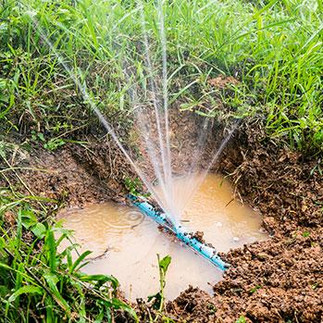 Irrigation leak