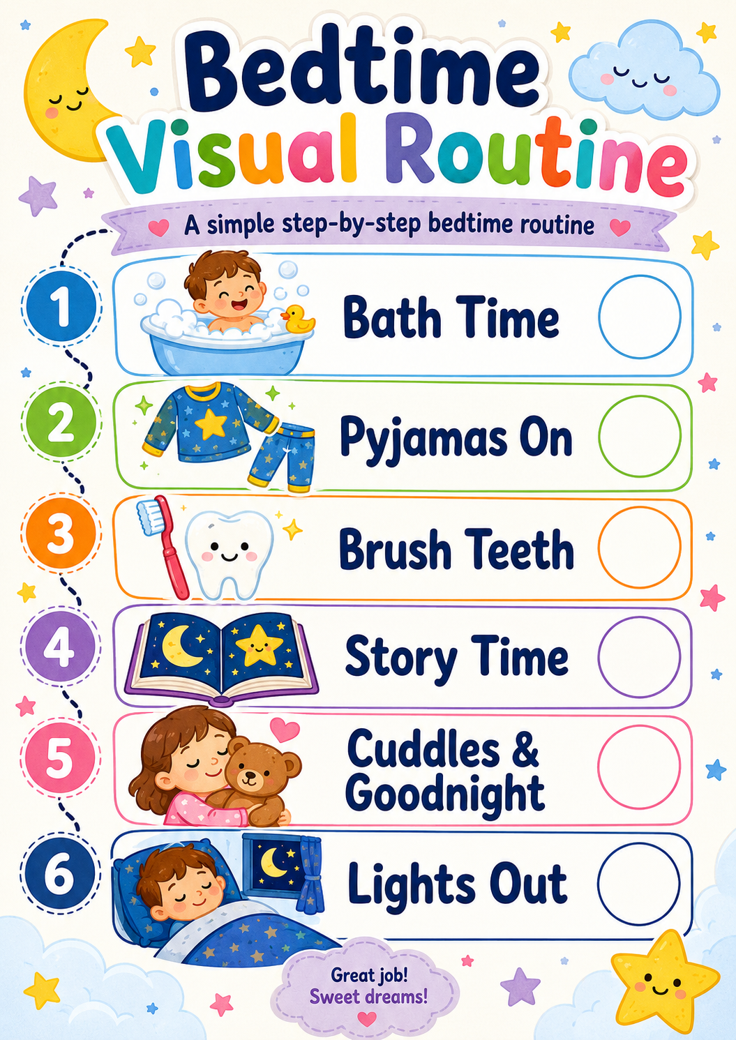 Free Printable Bedtime Routine Visual