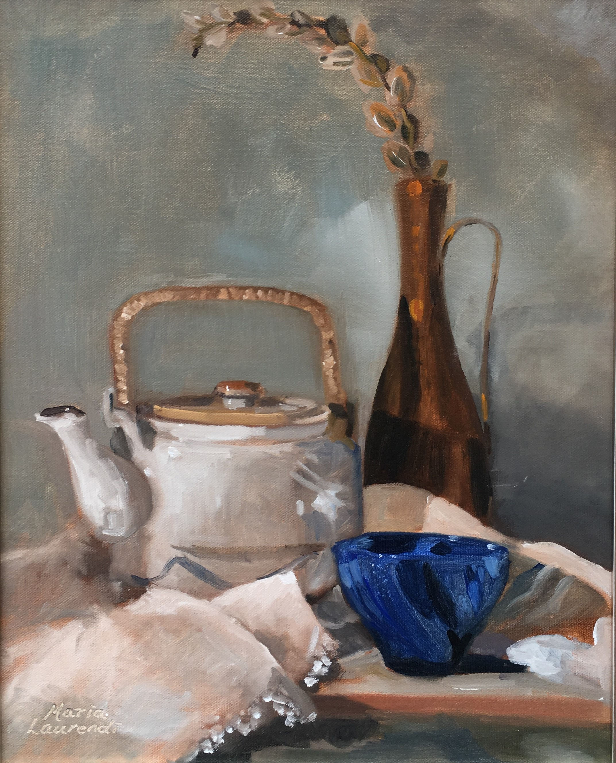 Teapot and Blue Cup