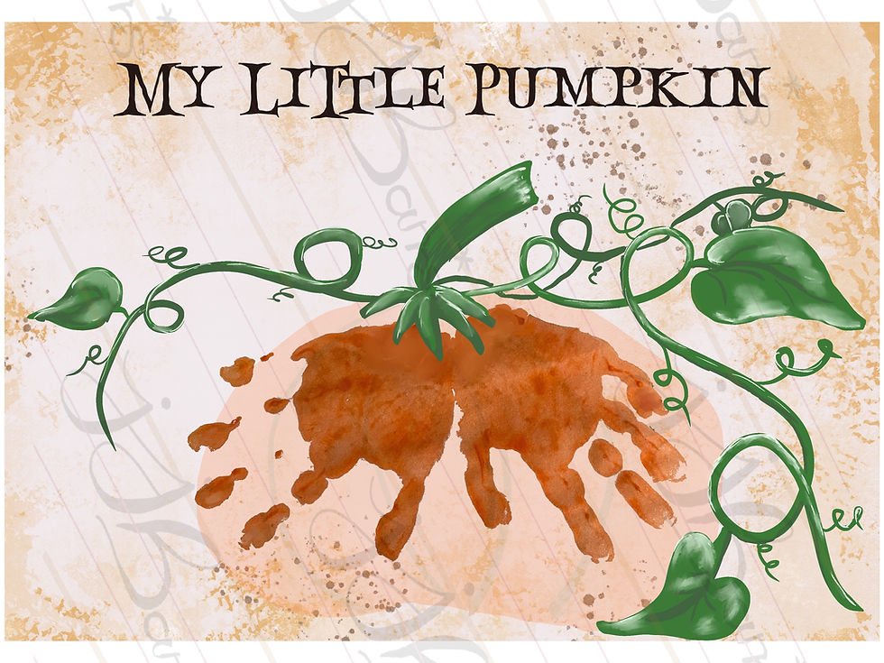 Little Pumpkin Hand Print Kiddie Craft Image